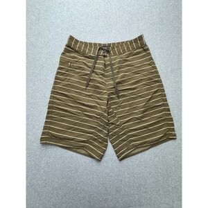 Patagonia Shorts Mens 34 Brown Striped Nylon Blend Outdoors Golf Hiking Casual